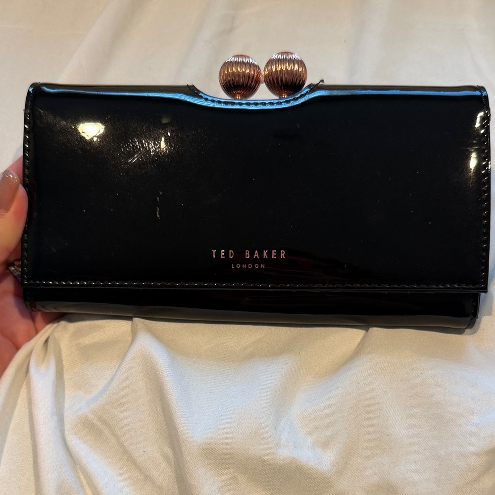 Ted Baker Glossy Black Wallet